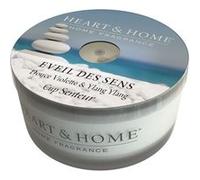 Bougie cup heart and home éveil des sens BLANC G