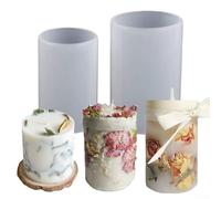 Bougie cylindrique 3D en silicone pour la fabrication de bougies piliers, fournitures artisanales pour la décoration de la maison, cadeaux