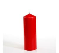 Bougie cylindrique - PAP STAR - Ø 60 mm - 165 mm - Rouge - Cire