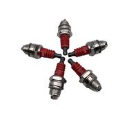 Bougie d'allumage L7T, pièces de Rechange de qualité, Blanc Rouge, adaptées aux tronçonneuses à gaz et Brosse CU motosierra Essence, 1/2/5 pièces(5PCS-Red)