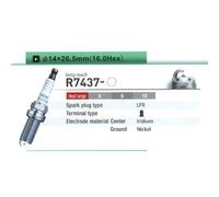 NGK - BOUGIE ALLUMAGE BOITE - R7437-9, Taglia unica
