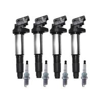 Bougie D'Allumage Pour BMW E46 E60 E81 E88 E89 E90 E92 118i 120i 130i 316i 318i 320i 325i 520i 525i 730i X3 X5 Z4 4 Pièces Bobine D'allumage Allumage de Moto(4pcs with Spark Plug)