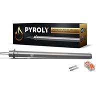 Bougie d'allumage pour poêle à granulés 170/160mm - Ø12,5mm - 350W - bride | Compatible PALAZZETTI / MCZ / SUPRA / JOTUL - Qualité supérieure avec connecteurs