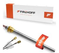 Bougie d'allumage pour poêle à granules - 250W, 140mm, diamètre 9,9mm, filetage 3/8 avec connecteur rapide - GARANTIE 2 ans - Made in Italy