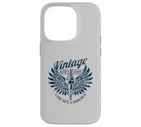 Bougie d'allumage Vintage Motorsports Dieu, Guts et Essence Coque pour iPhone 14 Pro