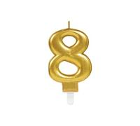 bougie d'anniversaire 8 ans or 8 cm
