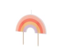 Bougie d'anniversaire arc-en-ciel 4,5cm pastel 1 pièce