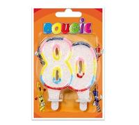 Bougie D'Anniversaire Blister 80 Ans