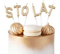 Bougie D'anniversaire Cent Ans Lettres D'or Pour Fête D'anniversaire