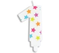 Bougie d'anniversaire chiffre 1 Blanc G