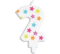 Scrapcooking 0382 Numéro 2 Bougie Paraffine Multicolore 15,5 x 8 x 1 cm