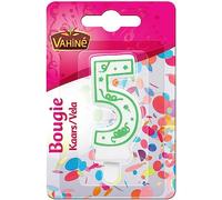 Bougie d'anniversaire chiffre n° 5,1 bougie