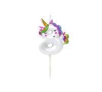 Bougie d'anniversaire licorne numéro 8 - Décoration de gâteau de joyeux anniversaire pour fête d'anniversaire 6 cm (8)