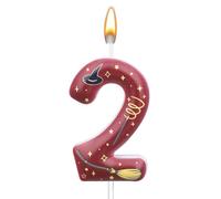 Bougie d'Anniversaire Magique Magicien, Bougie Anniversaire Numéro Décoration de Gâteau Fournitures de Fête Magicien Magique pour Garçons Filles Cadeaux Fête (2)