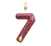 Bougie d'Anniversaire Magique Magicien, Bougie Anniversaire Numéro Décoration de Gâteau Fournitures de Fête Magicien Magique pour Garçons Filles Cadeaux Fête (7)