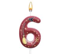 Bougie d'Anniversaire Magique Magicien, Bougie Anniversaire Numéro Décoration de Gâteau Fournitures de Fête Magicien Magique pour Garçons Filles Cadeaux Fête (6)