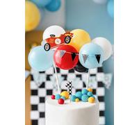 Bougie d'anniversaire numéro 1 avec motif à carreaux 5,5cm noir / blanc