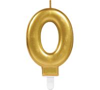 Bougie d'anniversaire or 0 /hauteur 9,3 cm/