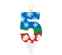 Bougie D'anniversaire Tropicale en Forme de Chiffre, Décoration de Gâteau Amusante et Colorée Idéale pour une Fête Hawaïenne Idéale pour un Gâteau D'anniversaire D'enfant (5)