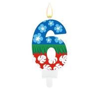 Bougie D'anniversaire Tropicale en Forme de Chiffre, Décoration de Gâteau Amusante et Colorée Idéale pour une Fête Hawaïenne Idéale pour un Gâteau D'anniversaire D'enfant (6)