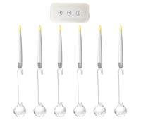 Bougie d'arbre de Noël réglable - Bougies LED sans flamme pour l'éclairage des fêtes | 6 Films de batterie décoratifs, décorations saisonnières sûres pour le foyer au jardin extérieur intérieur étagèr
