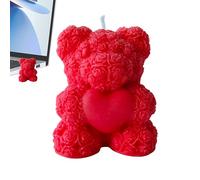 Bougie D'aromathérapie 3D Mignonne - 5,1 X 6,1 X 4,2 Cm, Bougie Parfumée En Forme D'ours, Ornement Décoratif Pour La Maison, Parfum Longue Durée | Détente Créative Pour Chambre À Coucher, Salle D'étud