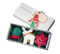 Bougie d'aromathérapie en cadeau - Ensemble naturel avec longue durée de combustion - Décoration parfumée d'hiver - Brillance relaxante pour la maison - Collection de Noël de qualité supérieure