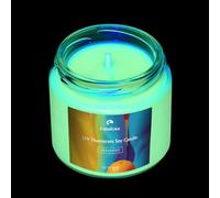 Bougie de fête fluorescente UV en cire de soja 50 °C, pelable, basse température et génération de chaleur, sûre et non parfumée, 142 g (jaune)