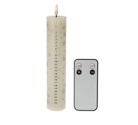 Bougie de l'Avent LED avec télécommande et flamme blanche chaude Ø5 x 25 cm