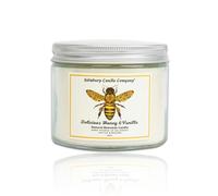 Bougie de luxe en cire d'abeille blanche avec miel et vanille, mélange d'aromathérapie réconfortant pour la relaxation et la chaleur, bougie parfumée coulée à la main, cire naturelle, longue