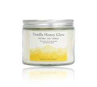 Bougie de luxe en cire de soja blanche avec miel et vanille, mélange d'aromathérapie réconfortant pour la relaxation et la chaleur, bougie parfumée coulée à la main, cire naturelle, longue combustion