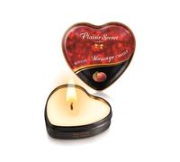 Plaisirs Secrets Bougie de massage mini Pêche de Vigne – Boîte cœur 35 ml