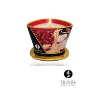 Shunga Bougie Massage 170ml Fraise .