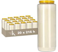 Bougie de neuvaine KRISTEN 9 jours - blanc - lot de 20