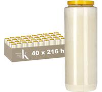 Bougie de neuvaine KRISTEN 9 jours - blanc - lot de 40