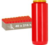 Bougie de neuvaine KRISTEN 9 jours - rouge - jeu de 40 pièces