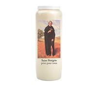 Bougie de neuvaine Saint Pérégrin 100% végétale blanche