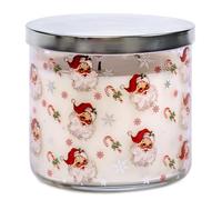 Bougie de Noël parfumée Cookies - Cadeau de Noël réconfortant pour les amis, la famille et les amoureux - Grande bougie à 3 mèches - 397 g - Bougie en cire de soja naturelle (Père Noël)