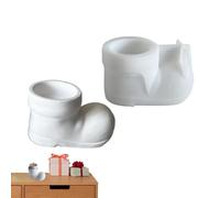 bougie de Noël - pour la lumière de thé en silicone, pour pot de stockage en résine | Porte en résine, boîte d'arbre de Noël faire -par -te, i