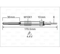 VALEO - Bougie de préchauffage 345247 (Vendu à l'unité) - Réf. 345247