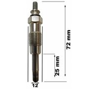 Bougie De Préchauffage - Fiat Argenta (132_) 2500 Diesel 06/1981>11/1985