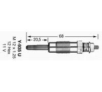Bougie de préchauffage métallique 4791 NGK pour FIAT OPEL