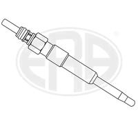 Bougie de préchauffage monopolaire 886028 ERA pour CHRYSLER VW ROVER SKODA AUDI