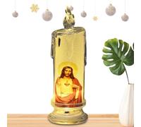 Bougie de prière dévotionnelle à LED sans flamme, bougie sans flamme de prière de,Bougie Jésus Saints Décoration Religieuse - Bougie de prière dévotionnelle, bougie de prière catholique, bougies sans