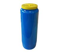 Bougie de prière en pot Novena 18 x 7 cm 100 % végétal Combustion 9 jours - 216 heures (BLU)