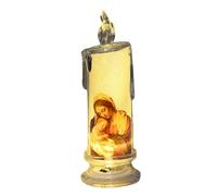 Bougie de prière sans flamme - Lumière spirituelle LED avec batterie, bougie d'église sûre | Bougie de décoration religieuse des saints de Jésus, bougie vacillante religieuse, lumière commémorative