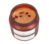 Bougie de prospérité infusée à la cannelle en verre dépoli - Pot de bonne fortune, idéal pour les rituels magiques