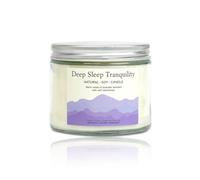 Bougie de soja blanche de luxe avec lavande et camomille, mélange naturel d'aide au sommeil et relaxation, aromathérapie coulée à la main, longue combustion, cire naturelle, parfum apaisant, dans une