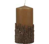 Bougie de style avec décor de branches et cire respectueuse de l'environnement