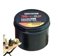 Bougie De Survie - 36 Heures À Combustion Lente Avec Pot En Métal, 3 Mèches Coupe-vent, Lumière De Secours Pour Le Camping, La Randonnée, La Pêche De Nuit | Source De Chaleur Portative